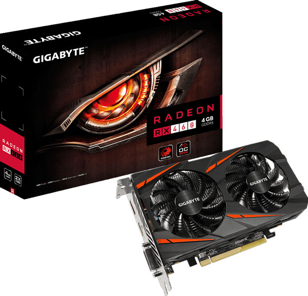 Grafická karta AMD RX 460 – GIGABYTE Radeon RX 460 WINDFORCE OC 4G