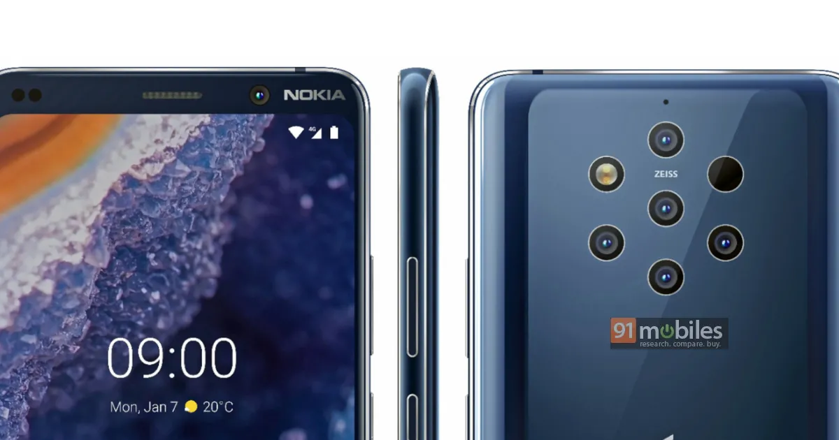 Nokia 9 s pěti objektivy na novém tiskovém snímku