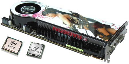 Radeon HD4870 X2 - výkon na Core 2 a i7