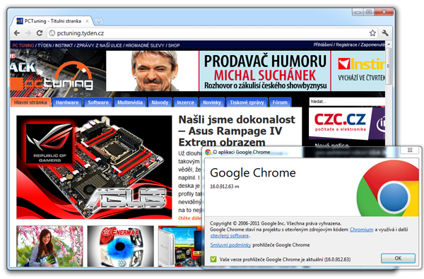 Stahujte: Vyšel Google Chrome 16 s podporou více uživatelů