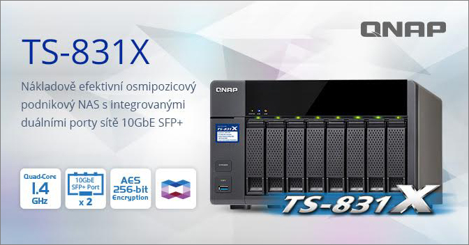 QNAP NAS TS-831X: Efektivní podnikový NAS TS-831X se dvěma porty sítě 10GbE