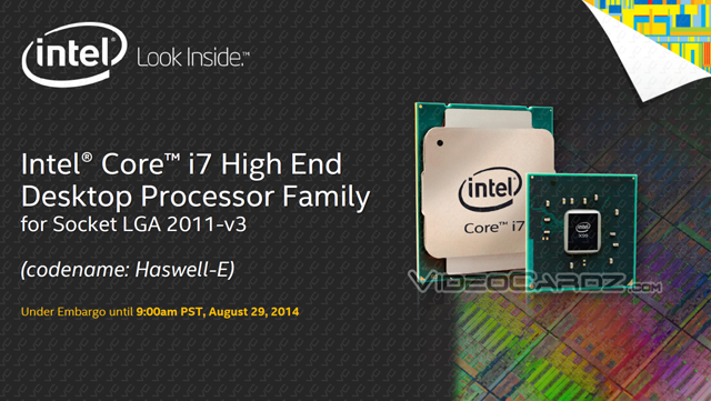 Známe ceny a konečně specifikace nadcházejících procesorů Core i7  "Haswell-E"