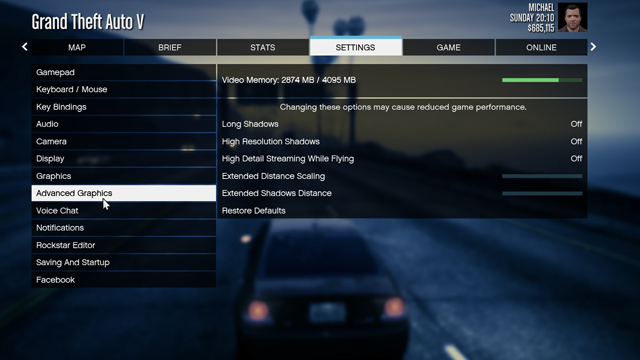 Grand Theft Auto V: Rozbor hry a nastavení detailů