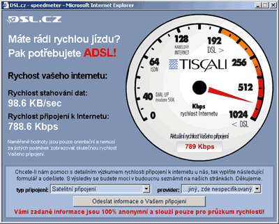 SkyDSL - alternativní připojení k Internetu