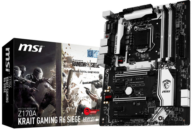 MSI uvádí na trh základní desku Z170A Krait Gaming ve speciální edici R6 Siege