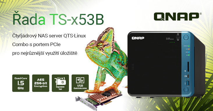 QNAP odhalila novou řadu NAS serverů TS-x53B