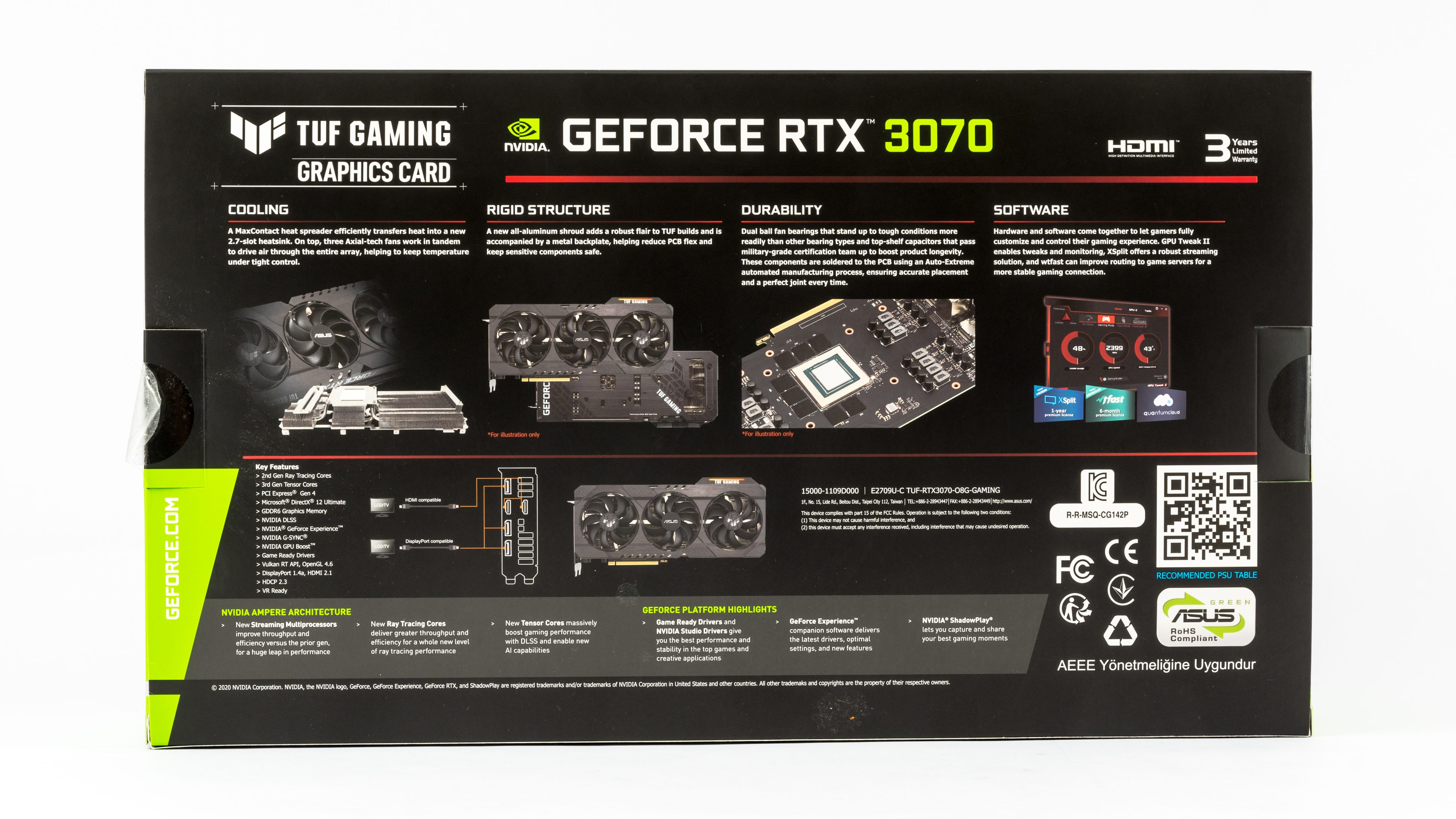 Test Asus TUF Gaming GF RTX 3070 O8G: karta bez chyby