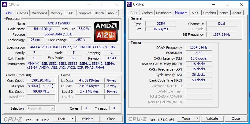 Core i3-8100, Core i5-7400, Ryzen 3 1300X a A12-9800 v testu