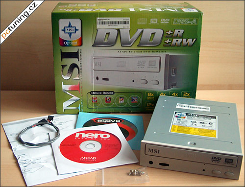 DVD vypalovačka MSI DR8-A, nenápadný drak z Taiwanu