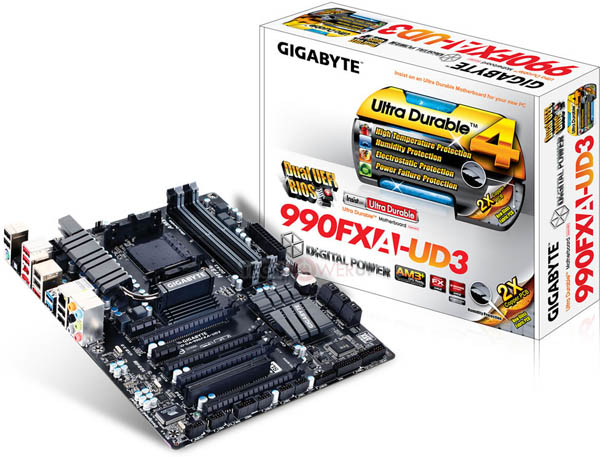 Gigabyte představil základní desku 990FXA-UD3 Rev. 4