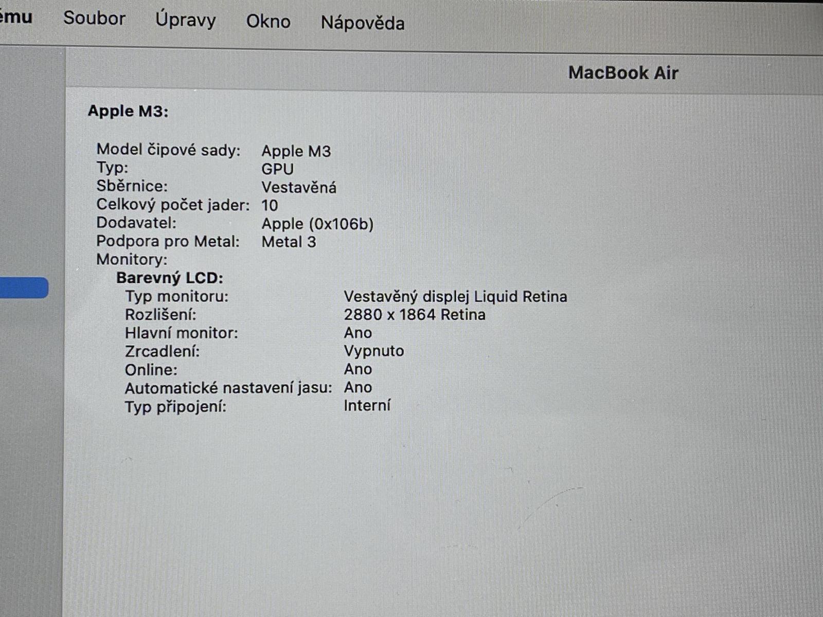 Zkušenosti s Macbook Air M3: lehký, praktický, každodenní