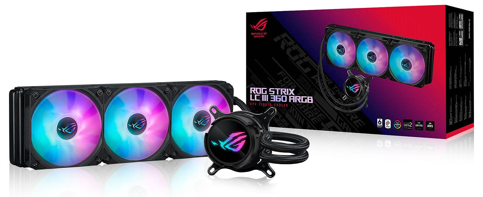 ASUS ROG Strix LC III 360 ARGB: Výkonný a tichý vodní kit AiO pro chlazení procesoru