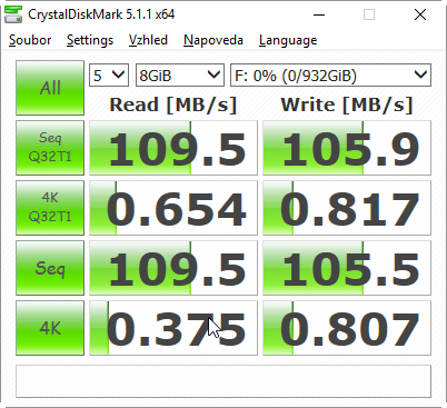 CrystalDiskMark 5.1.1