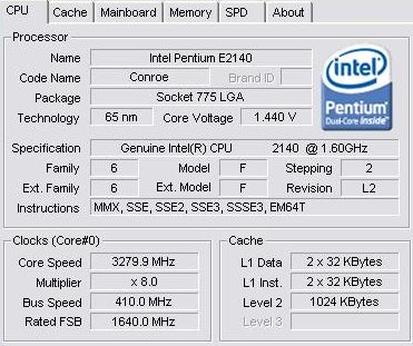 S Pentiem Dual-Core E2140 na 212,5%