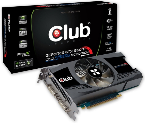 Club 3D připravuje GeForce GTX 550 Ti z edice Coolstream