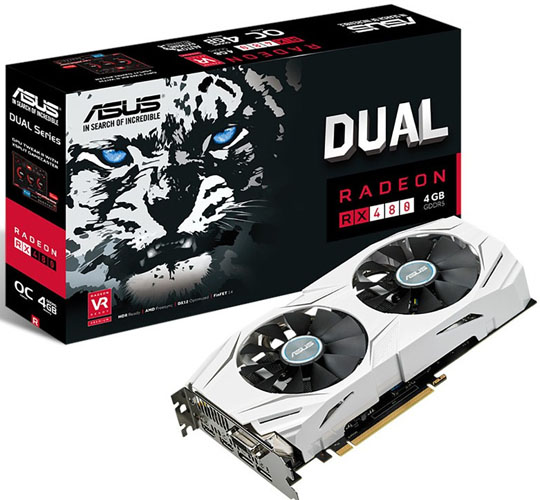 Asus odhalil Radeon RX 480 se 4 GB pamětí v bílé verzi Dual