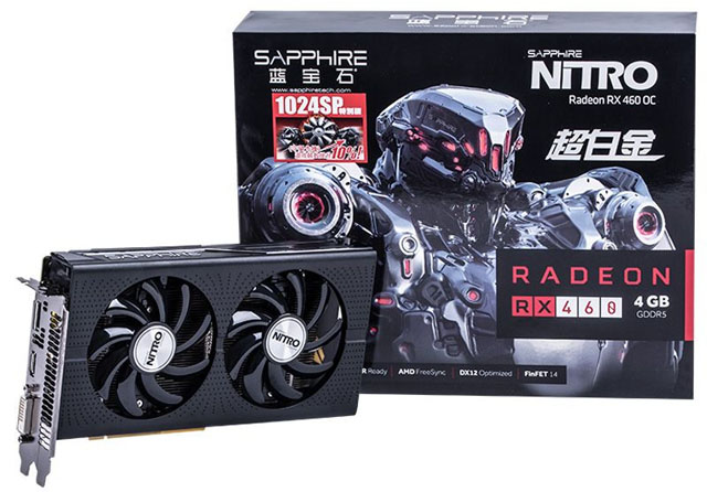 Sapphire uvede na trh odemčenou RX 460 s 1024 stream procesory