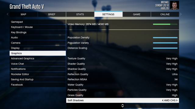 Grand Theft Auto V: Rozbor hry a nastavení detailů