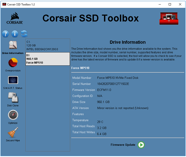 Corsair MP510 960 GB: Výkonné 3D TLC SSD za dobrou cenu