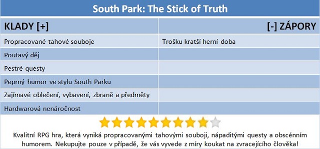 South Park: The Stick of Truth – vynikající RPG (od 18 let) 