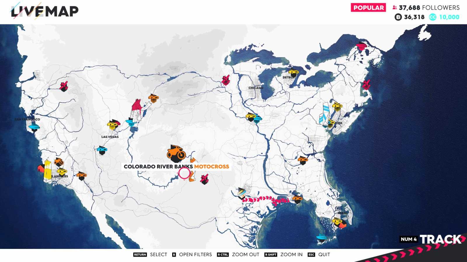 Mapa a potažmo i herní prostředí The Crew 2 má opět obří rozměry.