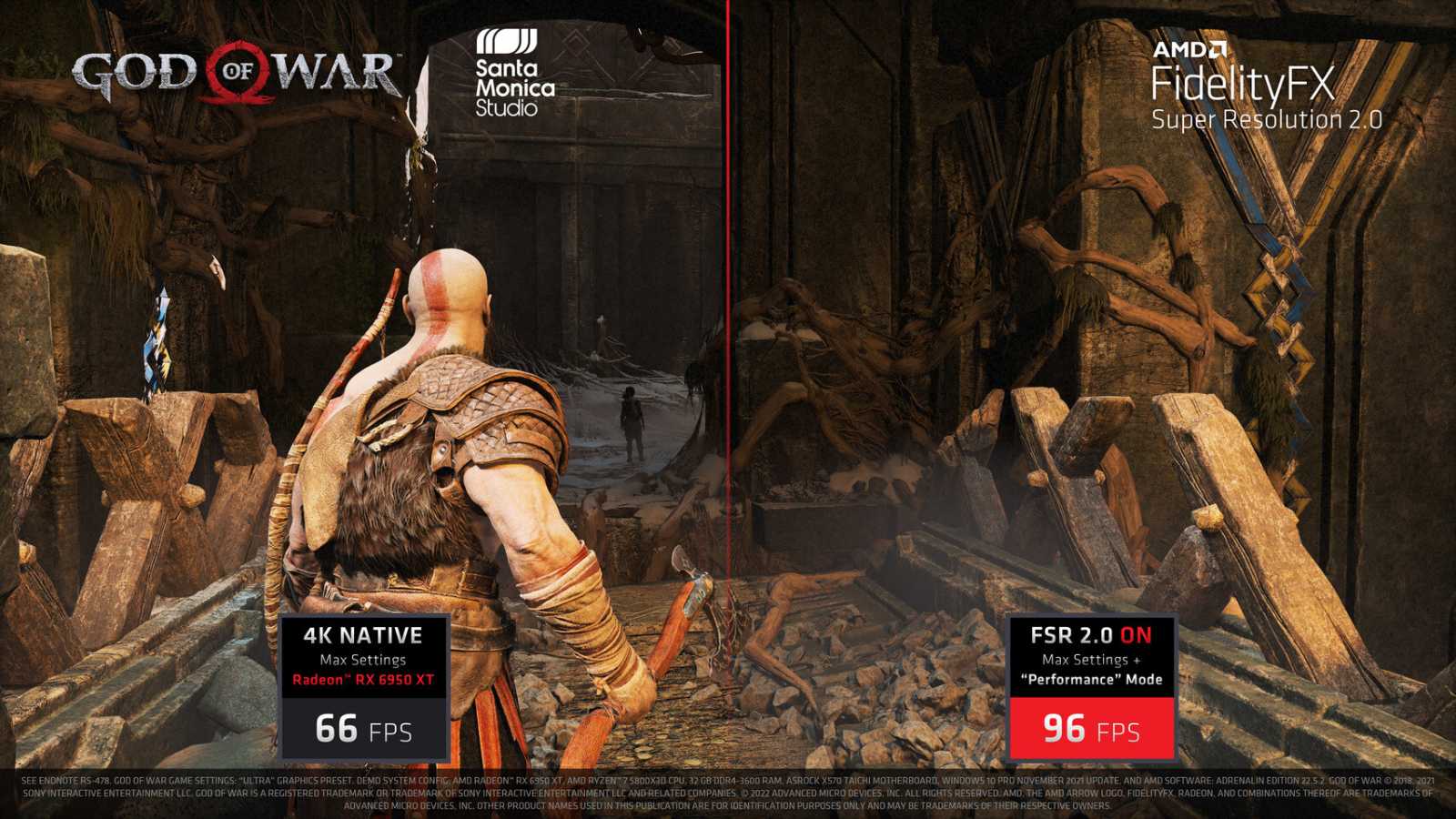 God of War a Farming Simulator 22 dostávají podporu AMD Fidelity FX Super Resolution 2.0