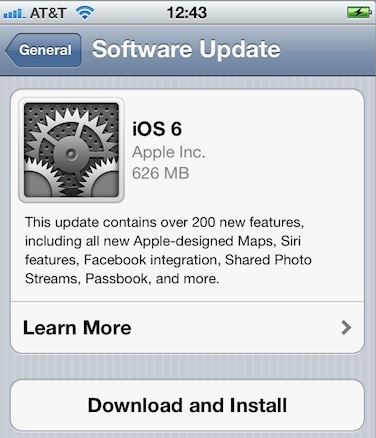 Apple oficiálně uvolnil ke stažení iOS 6