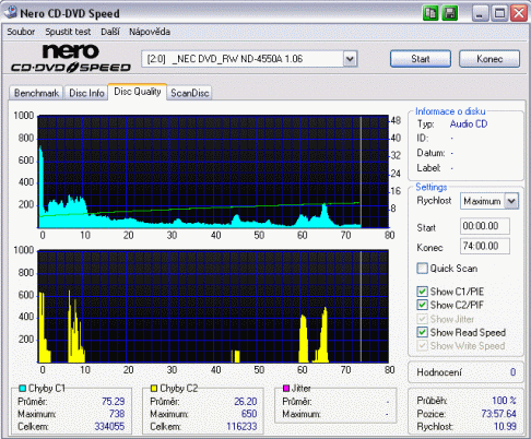 NEC ND-4550A s podporou zápisu na DVD-RAM