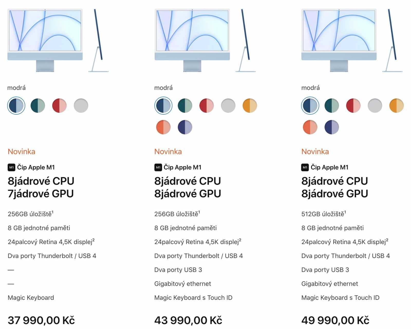 Apple představil 24palcový iMac s procesorem M1