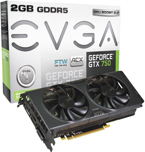 EVGA přichází s grafickou kartou GeForce GTX 750 se 2 GB pamětí ve verzi FTW