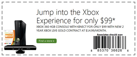 Microsoft zlevnil Xbox 360 s Kinectem na $100