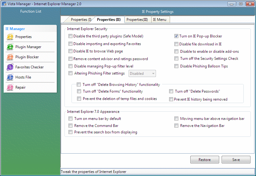 Vista Manager - mocný správce Windows