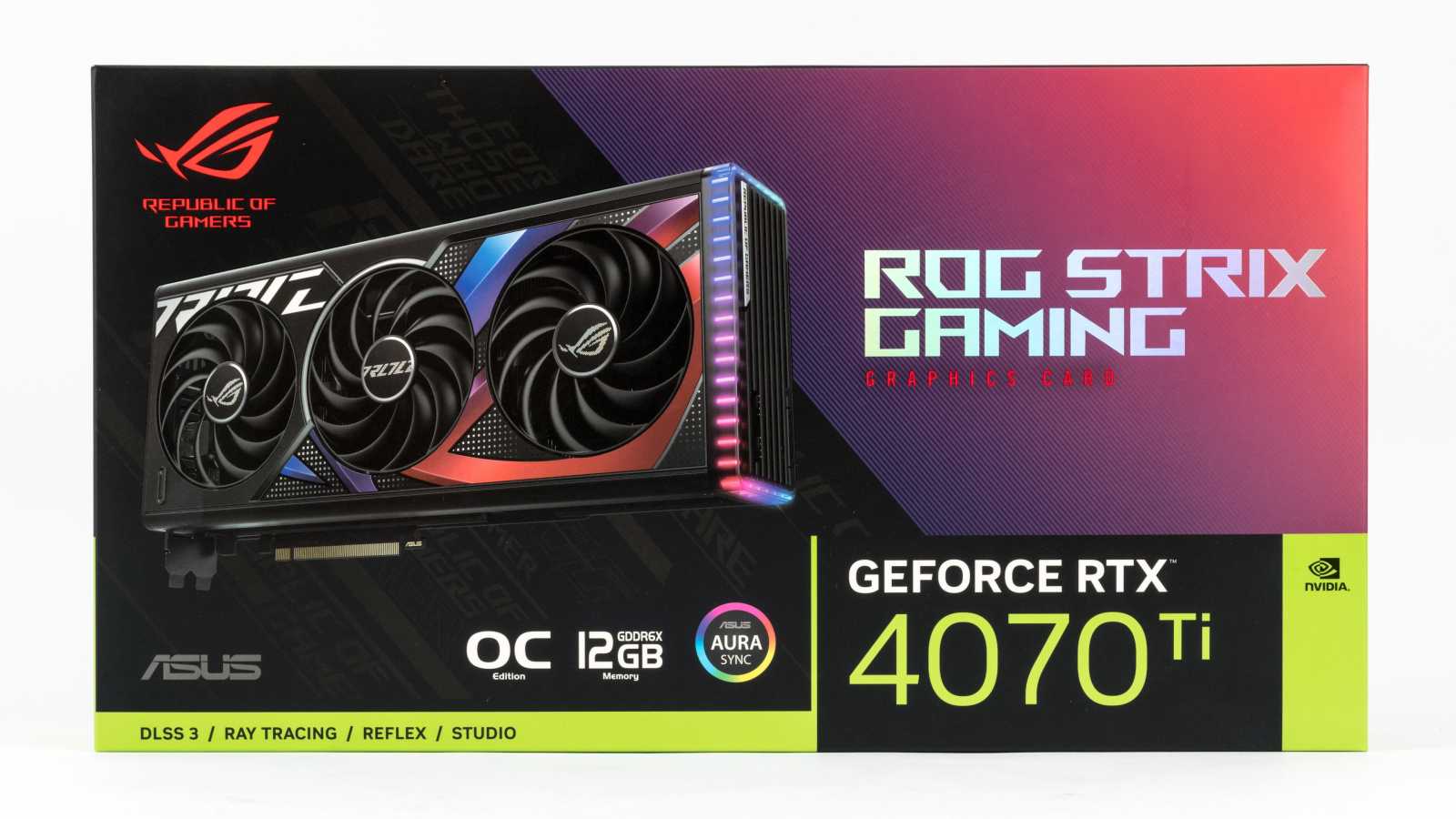 Asus ROG Strix GeForce RTX 4070 Ti OC Ed. O12G: Když vám normální karty nestačí