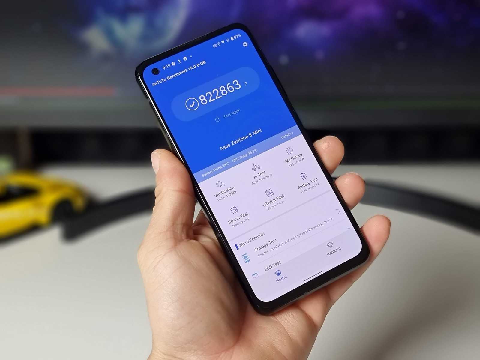 Asus ZenFone 8 v testu AnTuTu | foto: vlastní