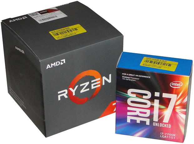 AMD Ryzen 7 1700 proti Core i7-7700K – s takty nadoraz