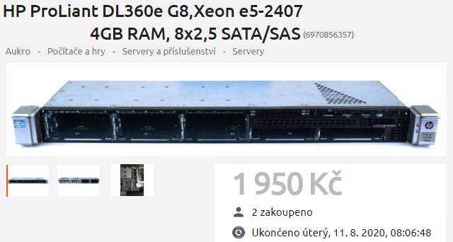 Server: 16 jader (32 HT), 40 až 80 GB RAM do pěti tisíc korun