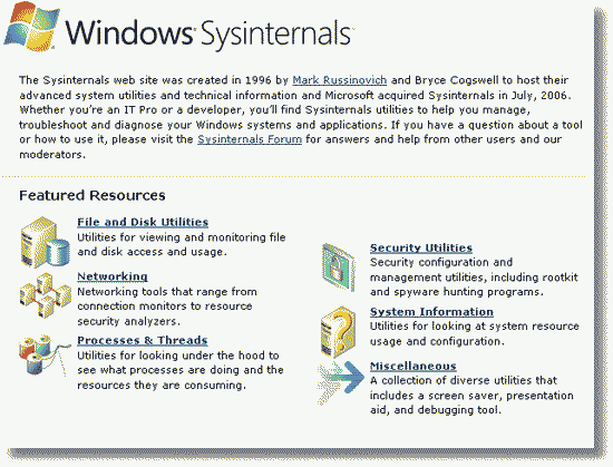 Švýcarský nůž pro Windows - Sysinternals Suite