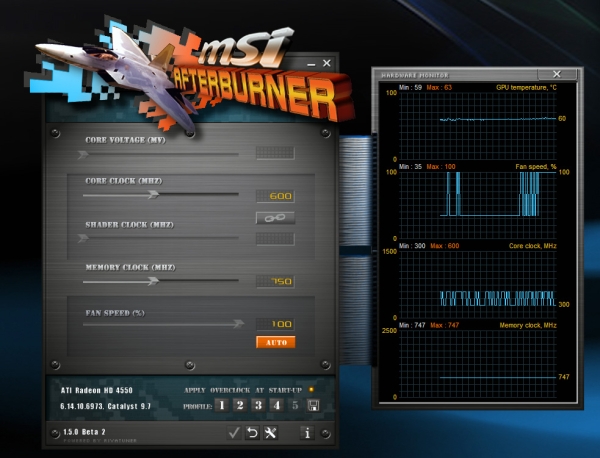 Nástroj MSI AfterBurner 1.5.0 Beta 3 a uživatelské skiny