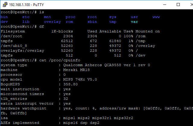 SSH přístup na OpenWrt