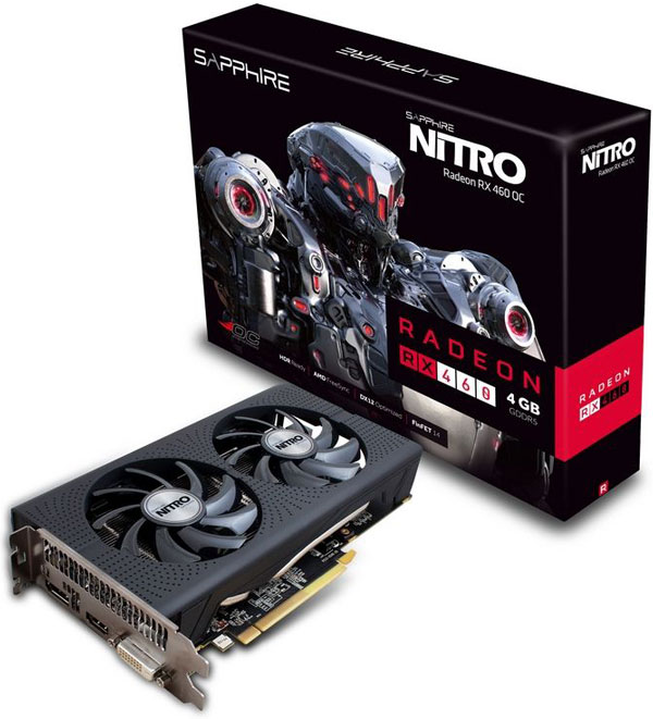 Grafická karta AMD RX 460 - Sapphire Radeon NITRO RX 460 4G