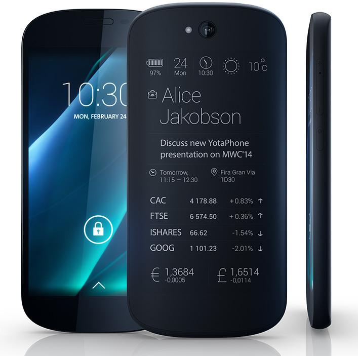 MWC 2014: YotaPhone 2 – větší úhlopříčky a AMOLED místo LCD