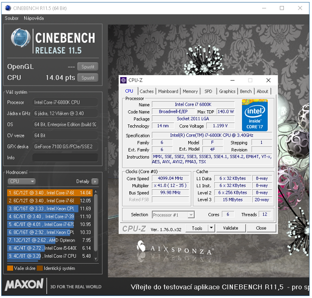 Intel Core i7-6800K: Nejlevnější Broadwell-E v testu