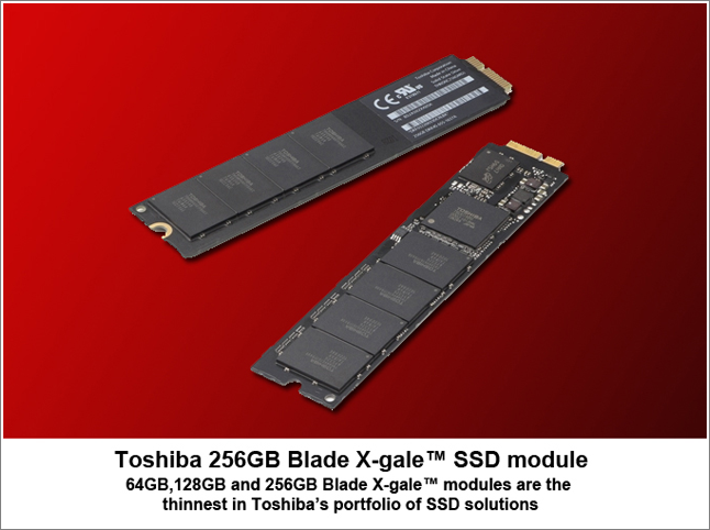 Miniaturní SSD Toshiba z nového MacBooku dostupné i obyčejným lidem