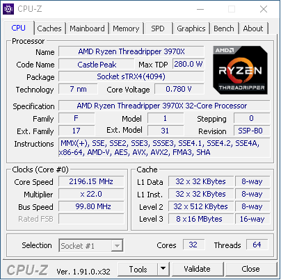 AMD Threadripper 3970X a ASUS ROG Zenith II Extreme