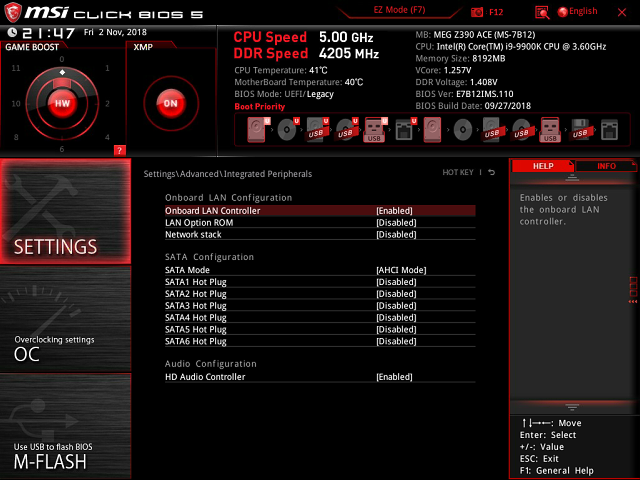 Intel Core i9–9900K a MSI MEG Z390 ACE v testu