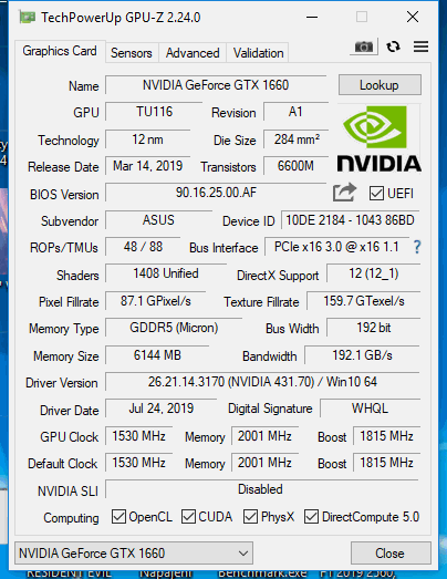 Asus TUF GeForce GTX 1660 OC v testu: až příliš malá karta