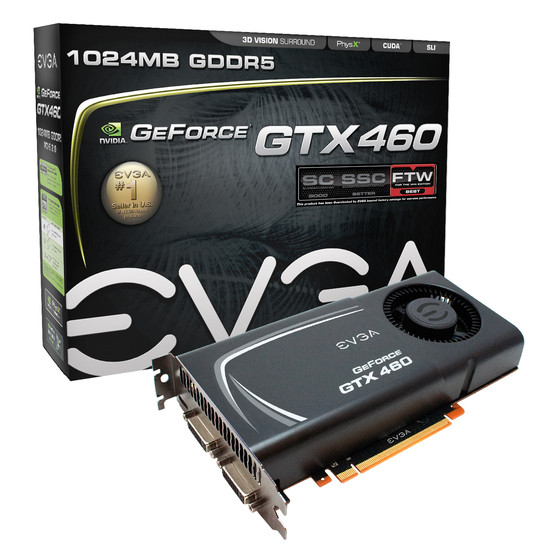 eVGA GTX 460 FTW EE s vylepšeným chladičem a 850 MHz na jádru GPU