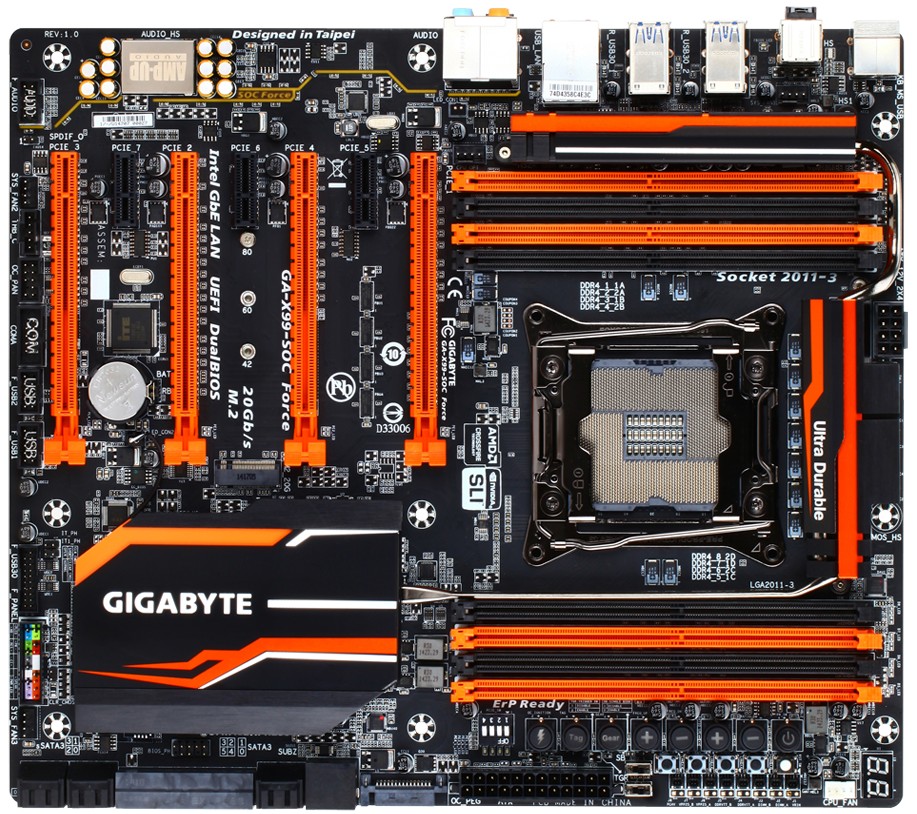 Gigabyte X99-SOC Force (pro zvětšení klikněte)