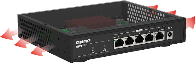 Chlazení switche QNAP QSW-1105-5T