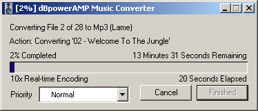 Směňte si... zvuk: dBpowerAMP Music Converter